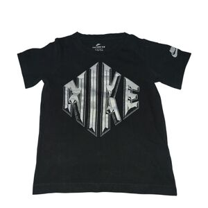 Nike Kids Black Tee with Silver Graphic